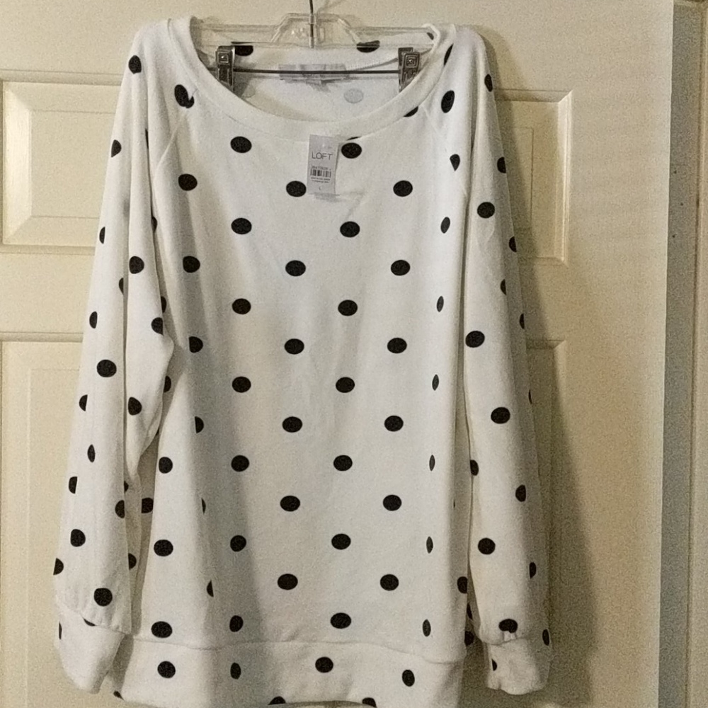 Loft polka dot sweatshirt